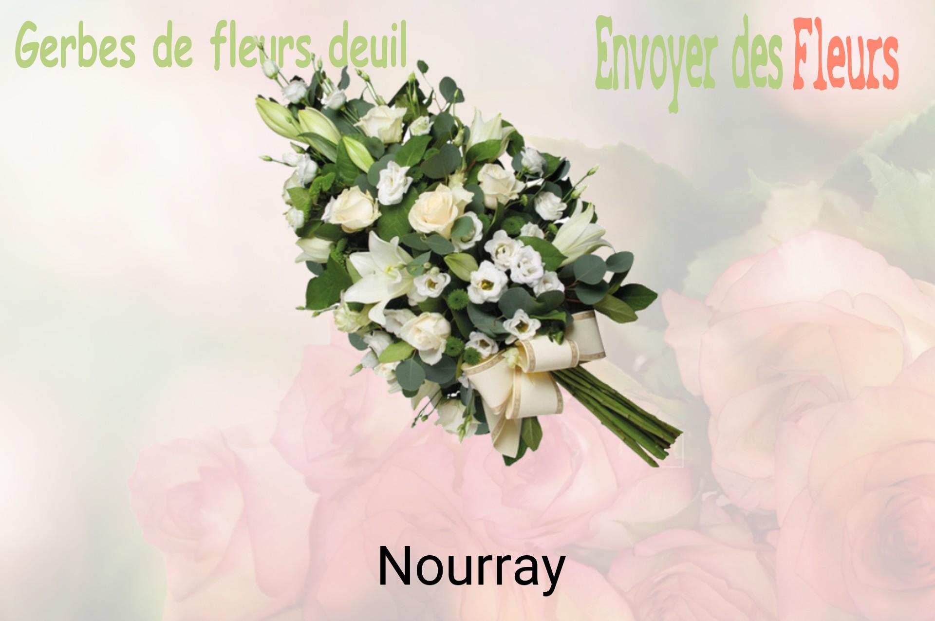 Gerbe de fleurs de deuil livrée à Nourray